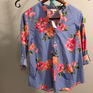 Talbots Floral Blouse